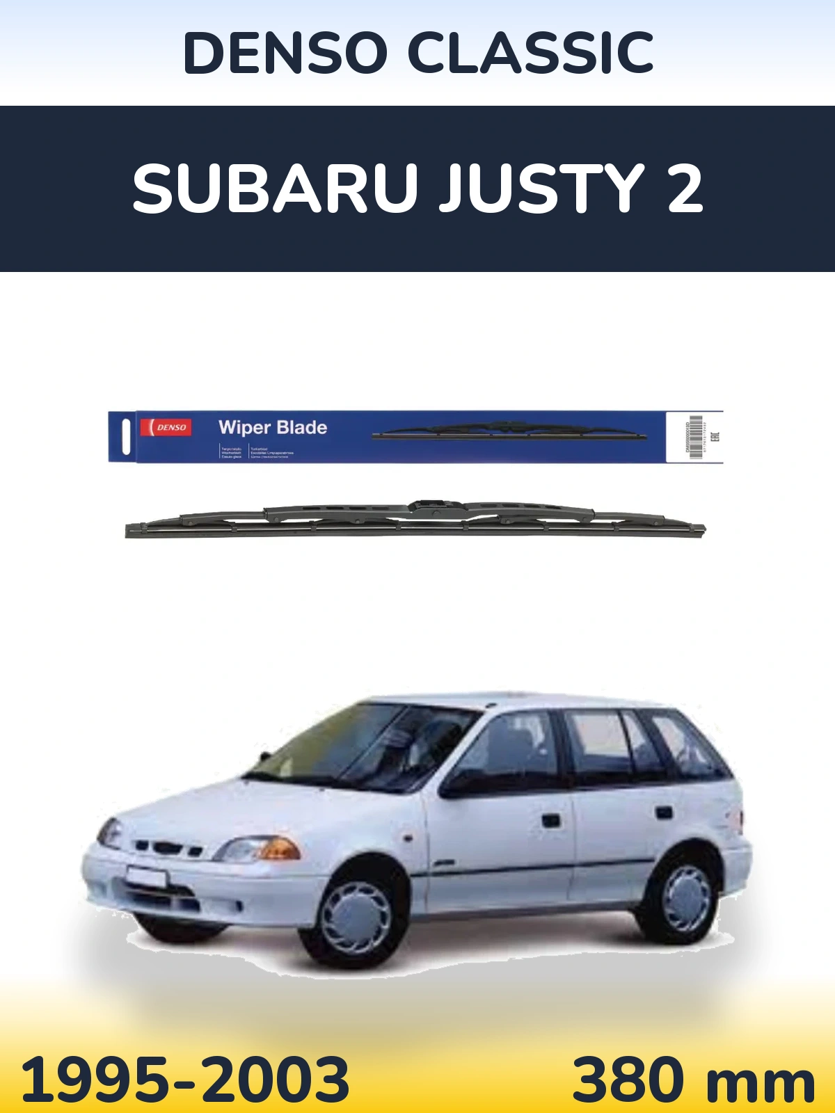 Torkarblad Denso Classic för Subaru Justy 2