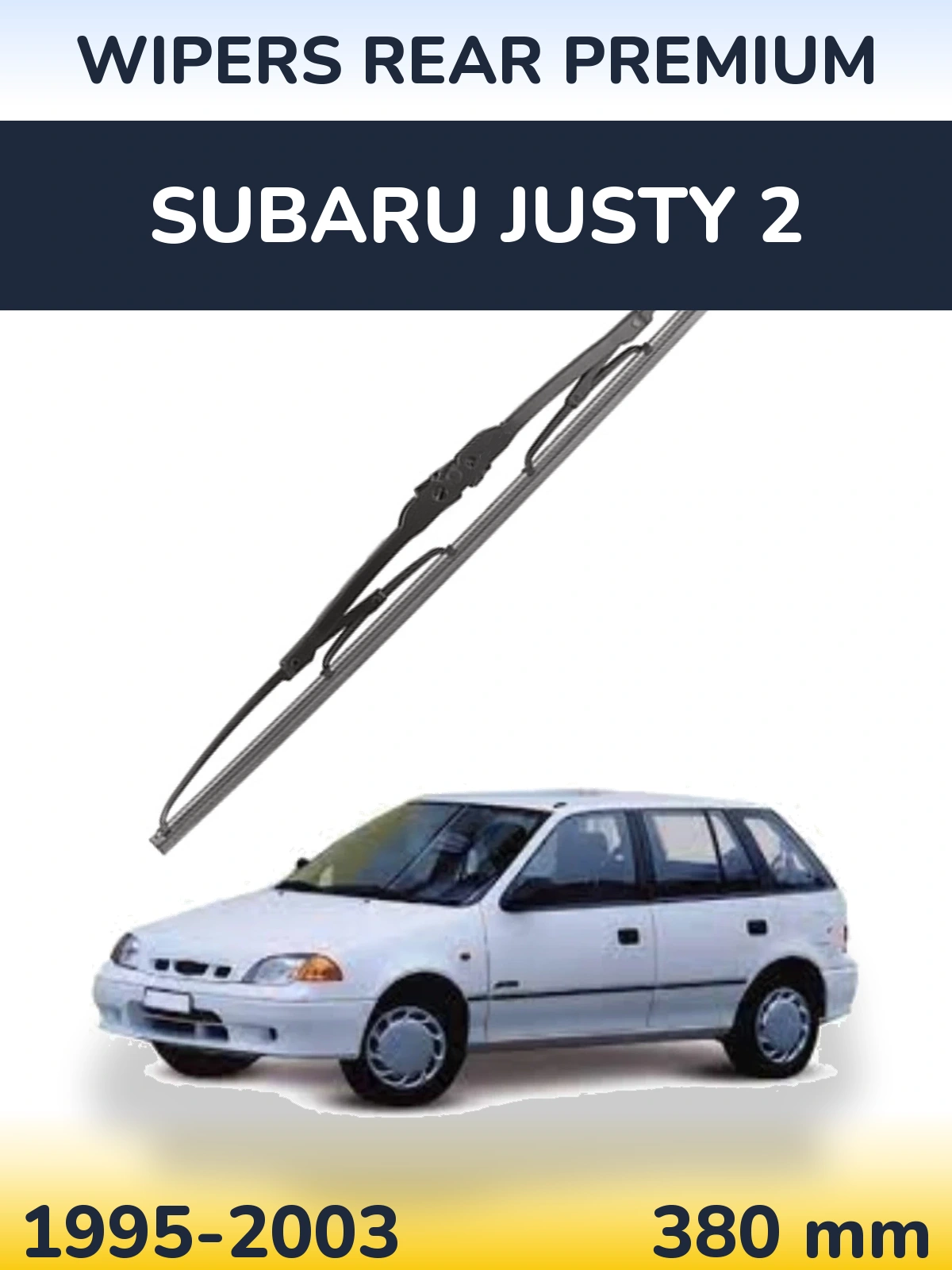 Задня щітка WIPERS REAR PREMIUM 380 мм для Subaru Justy 2 1995-2003