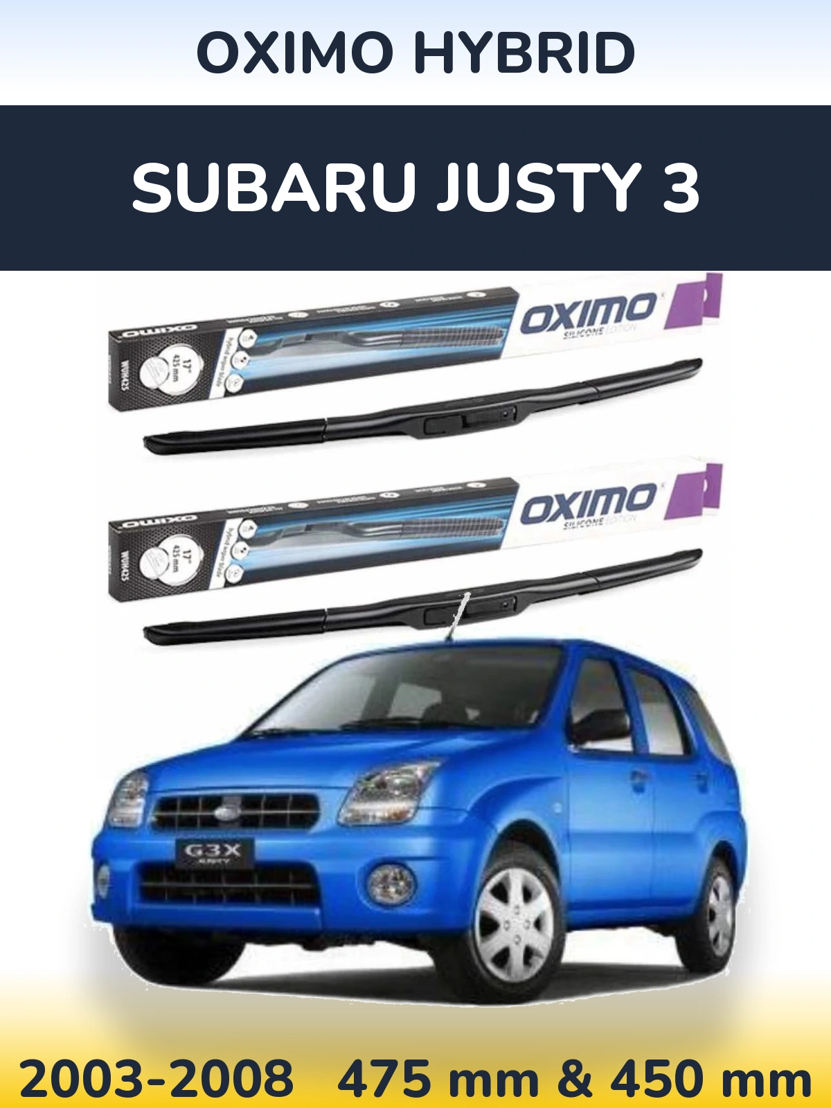 Torkarblad Oximo Hybrid för Subaru Justy 3