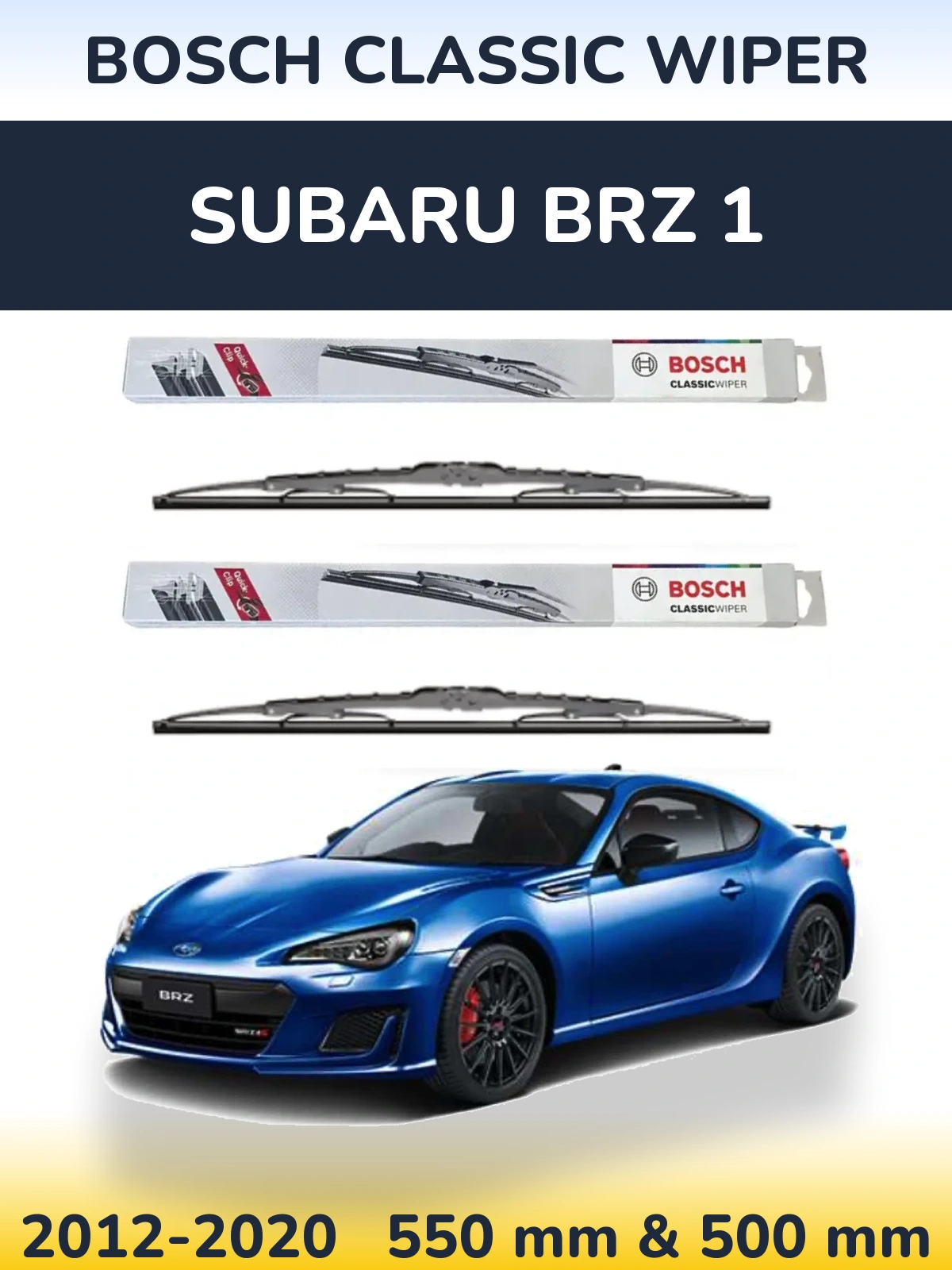 Torkarblad BOSCH Classic Wiper för Subaru BRZ 1