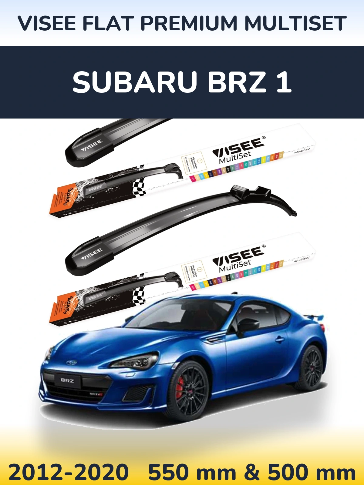 Torkarblad VISEE FLAT PREMIUM MultiSet för Subaru BRZ 1