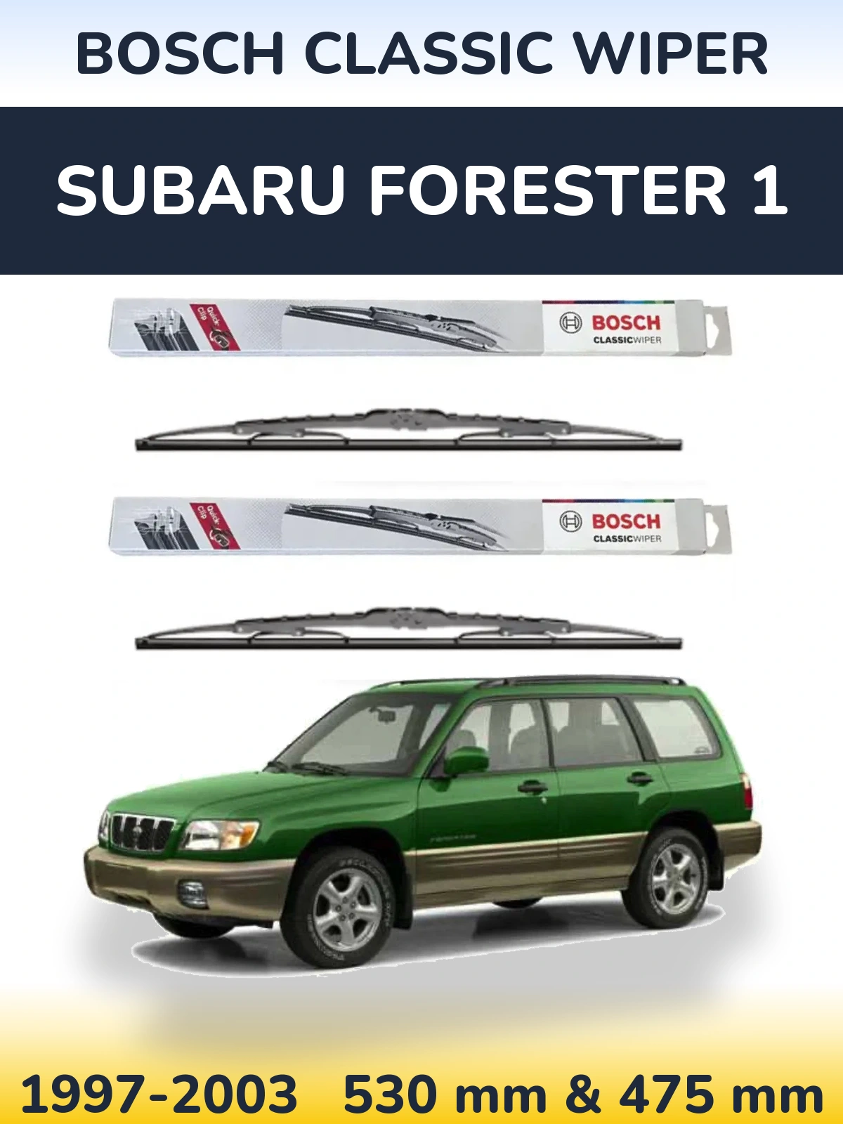Torkarblad BOSCH Classic Wiper för Subaru Forester 1