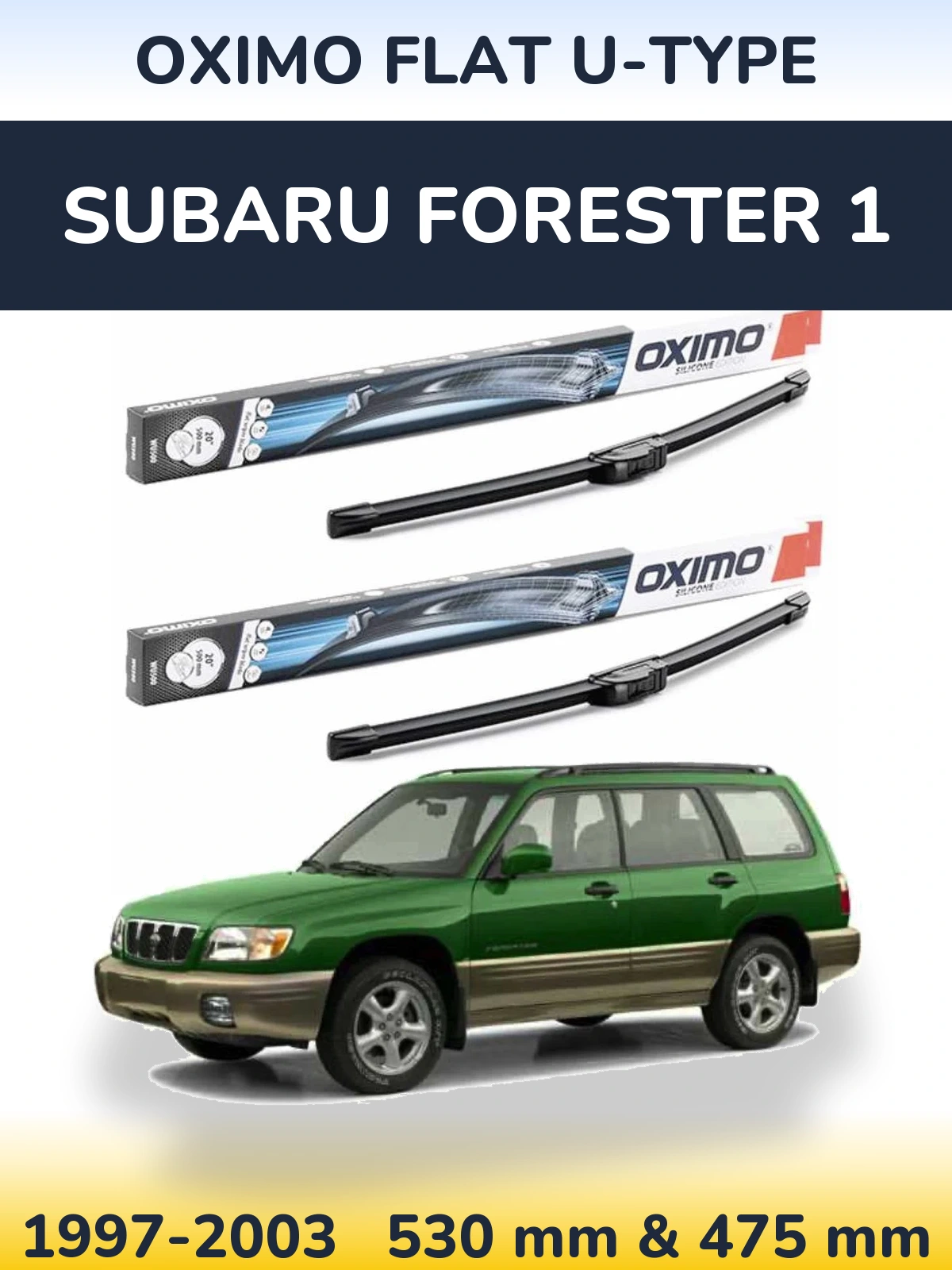 Torkarblad Oximo Flat U-type för Subaru Forester 1