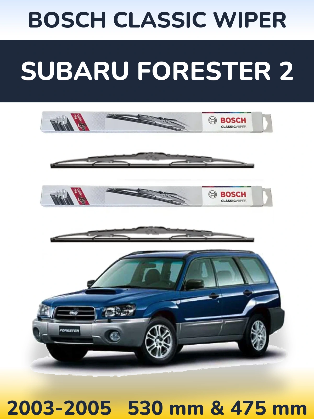 Torkarblad BOSCH Classic Wiper för Subaru Forester 2