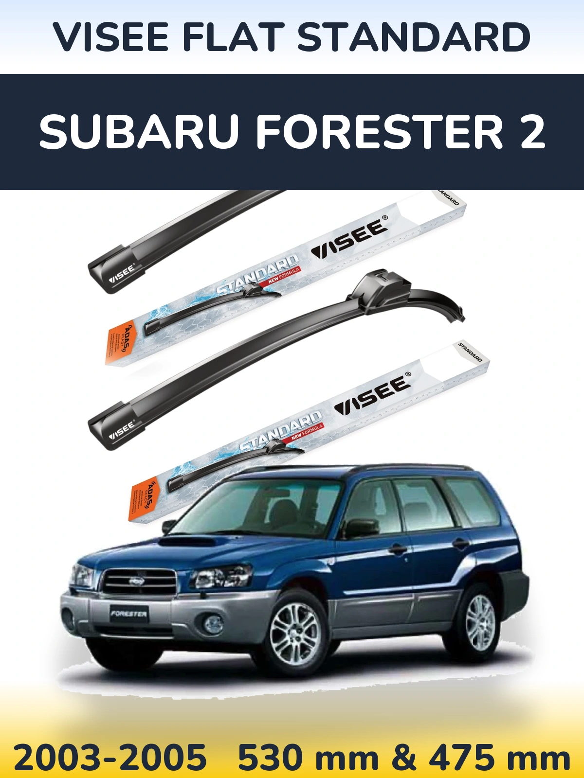 Torkarblad VISEE FLAT STANDARD för Subaru Forester 2