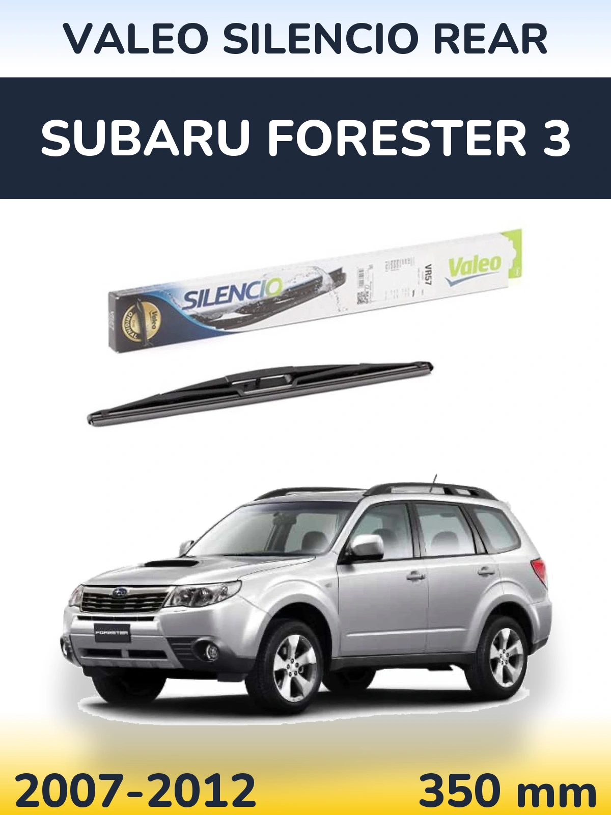Rear wiper blade Valeo Silencio Rear 345 mm for Subaru Forester 3 2007-2012