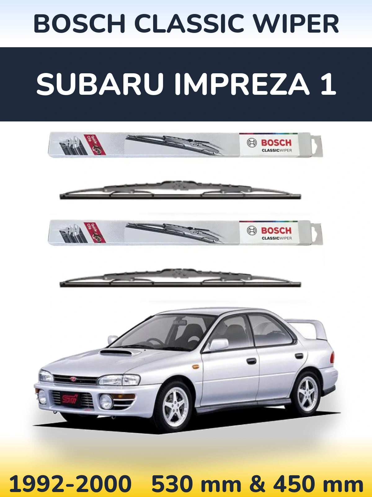 Torkarblad BOSCH Classic Wiper för Subaru Impreza 1