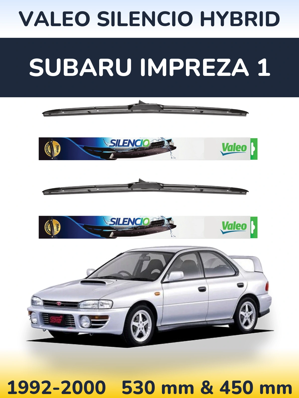 Torkarblad Valeo Silencio Hybrid för Subaru Impreza 1