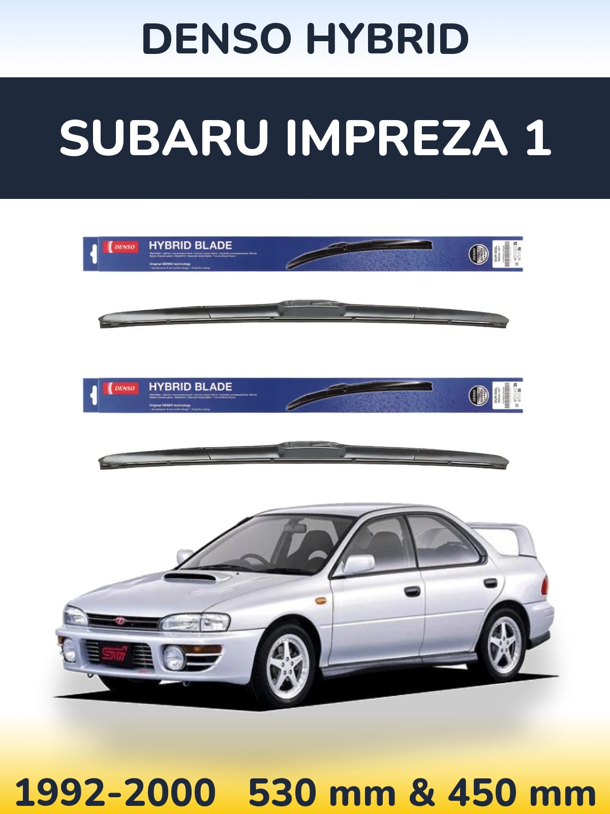 Torkarblad Denso Hybrid för Subaru Impreza 1