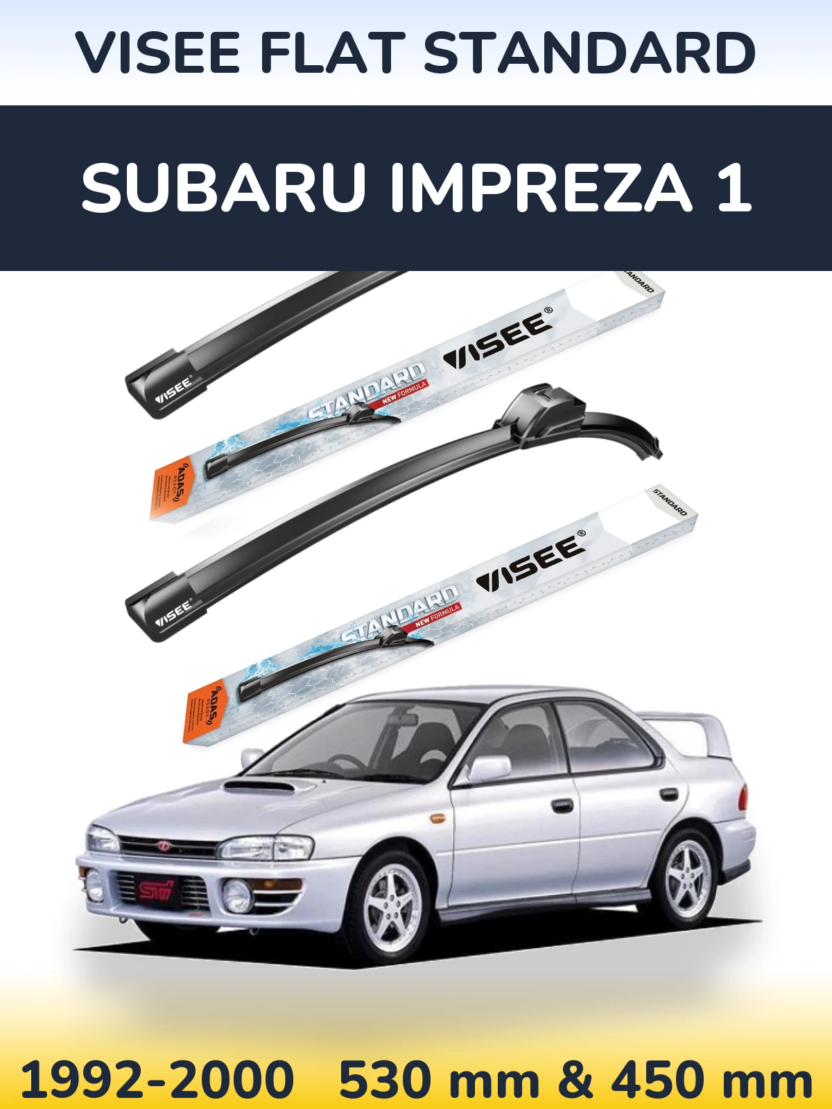 Torkarblad VISEE FLAT STANDARD för Subaru Impreza 1