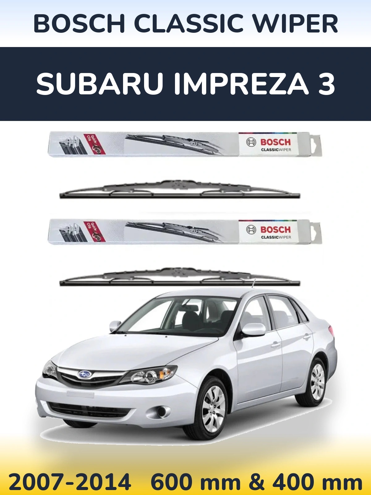 Torkarblad BOSCH Classic Wiper för Subaru Impreza 3