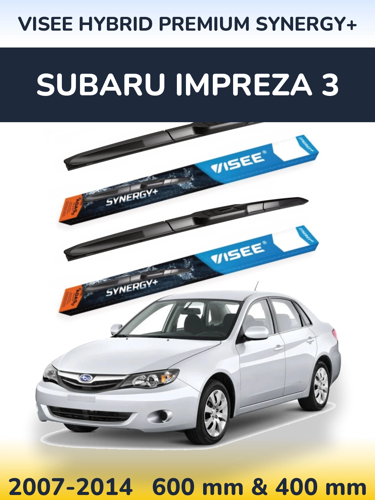 Torkarblad VISEE HYBRID PREMIUM SYNERGY+ för Subaru Impreza 3
