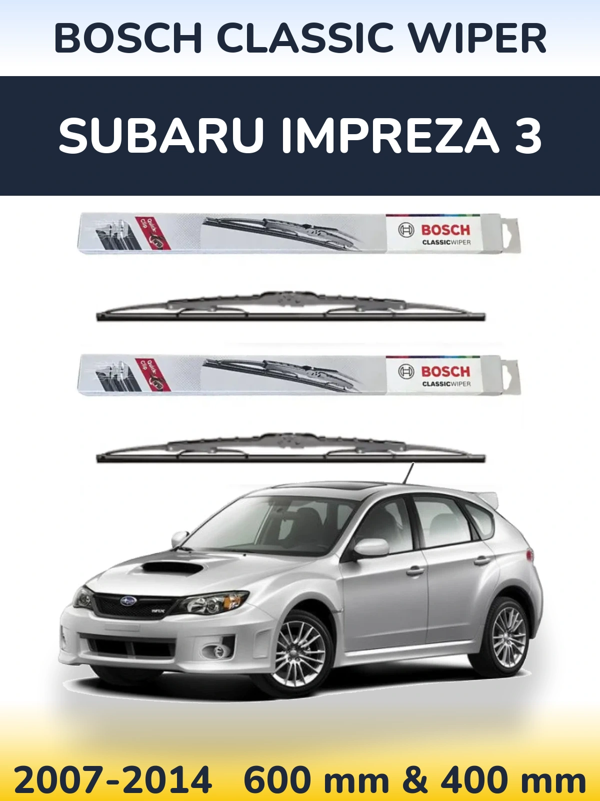 Torkarblad BOSCH Classic Wiper för Subaru Impreza 3