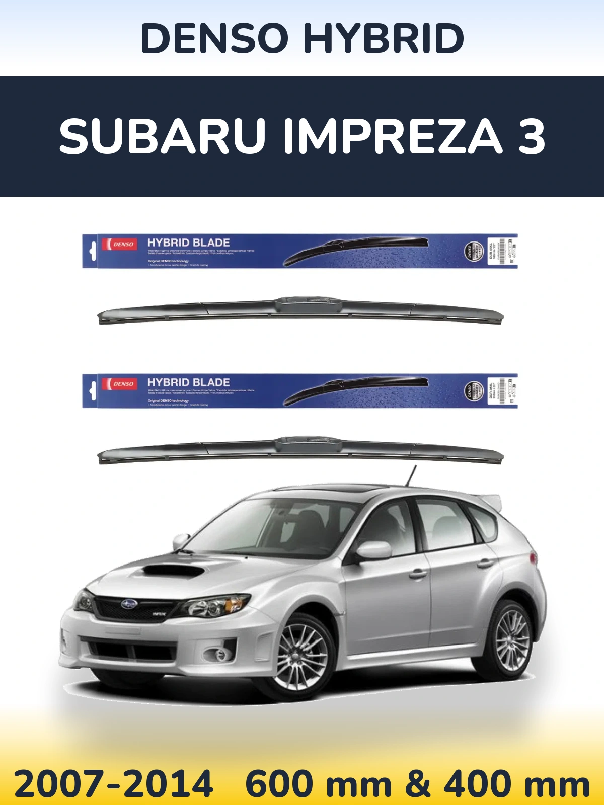 Torkarblad Denso Hybrid för Subaru Impreza 3