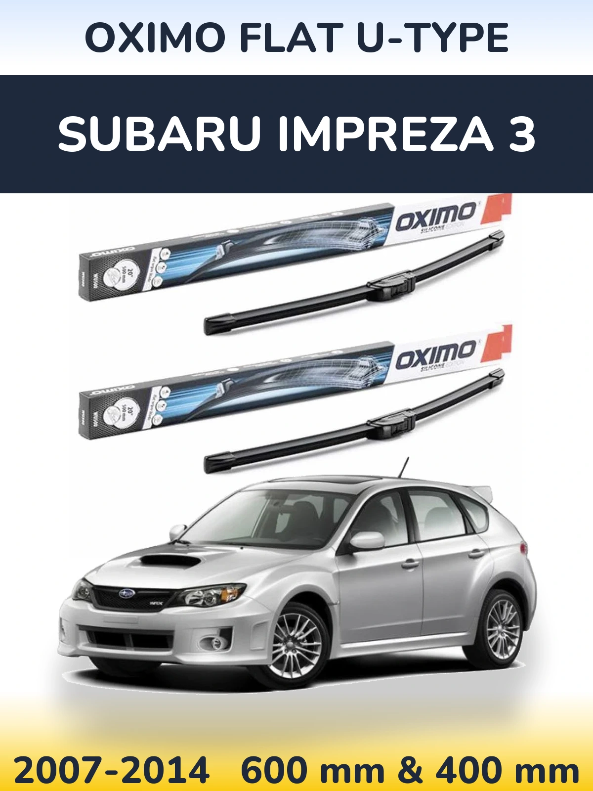 Torkarblad Oximo Flat U-type för Subaru Impreza 3