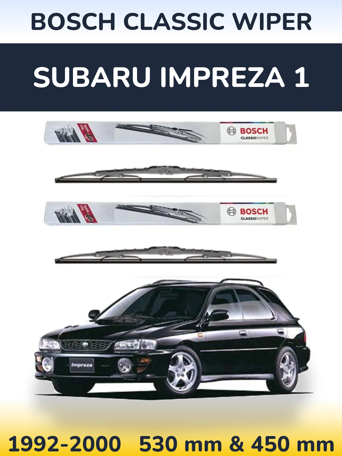Torkarblad BOSCH Classic Wiper för Subaru Impreza 1