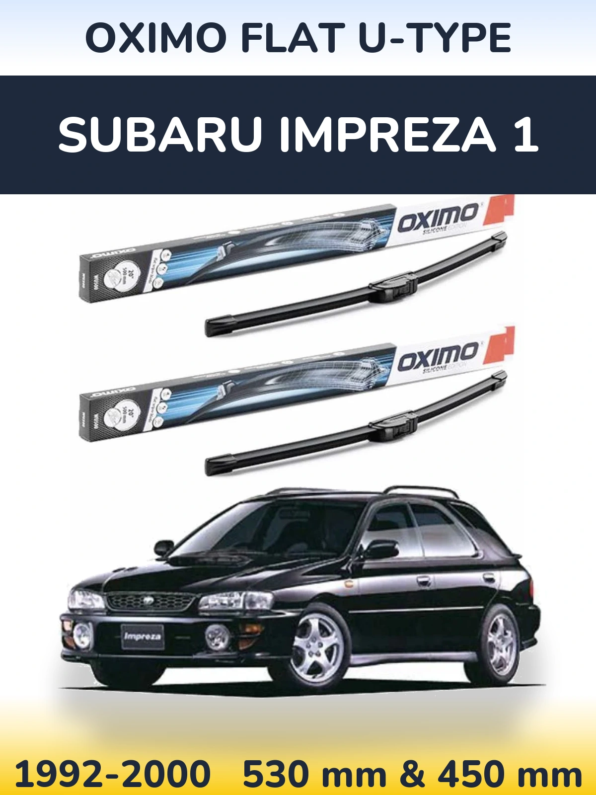 Torkarblad Oximo Flat U-type för Subaru Impreza 1