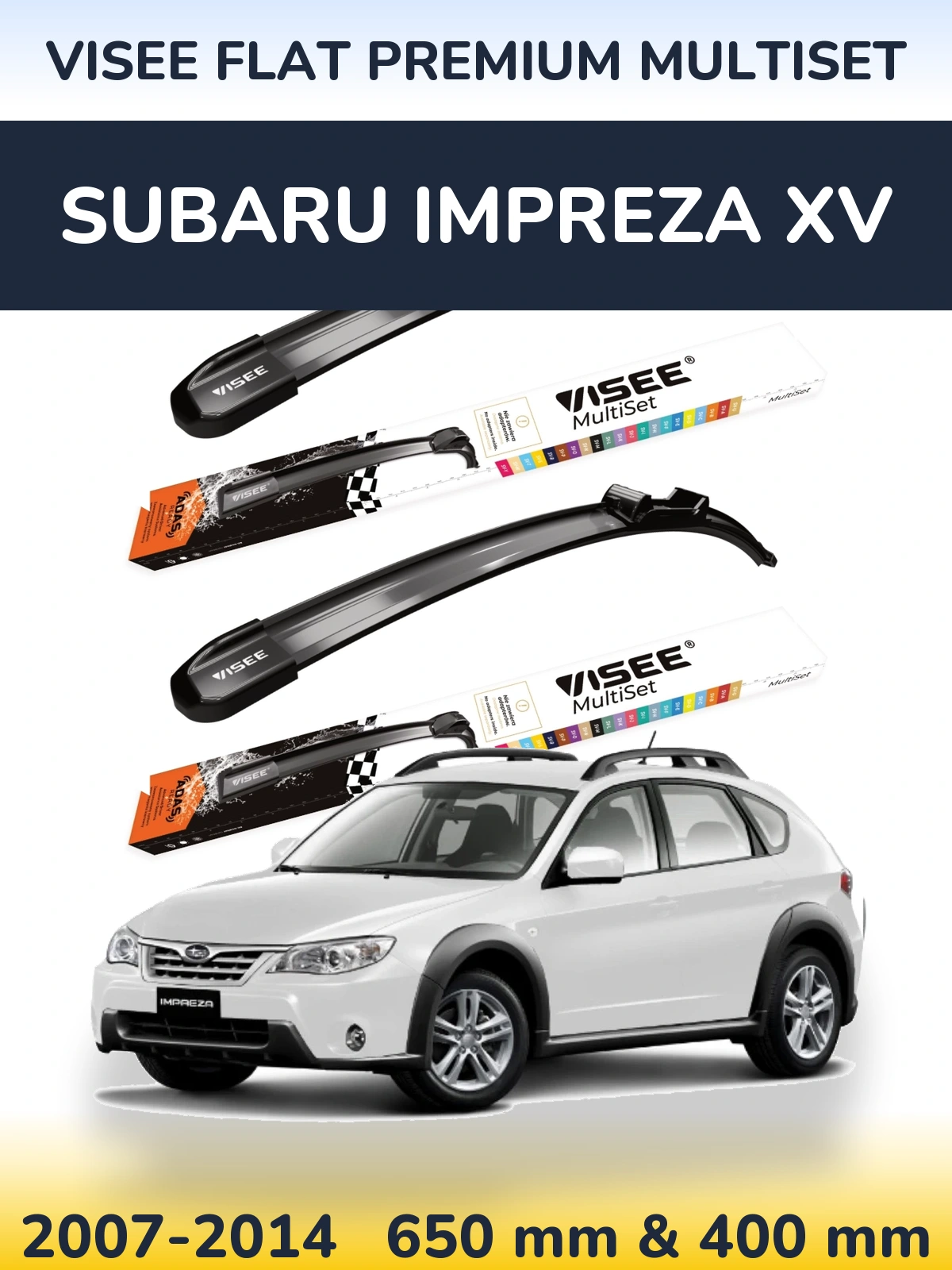 Torkarblad VISEE FLAT PREMIUM MultiSet för Subaru Impreza XV