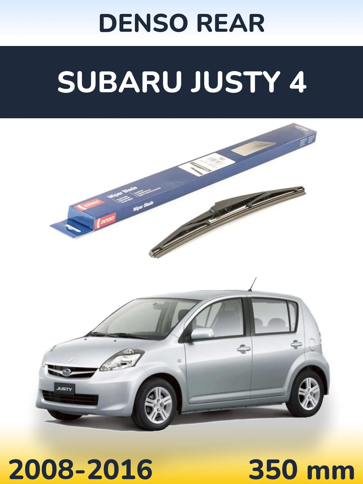 Torkarblad Denso Rear för Subaru Justy 4