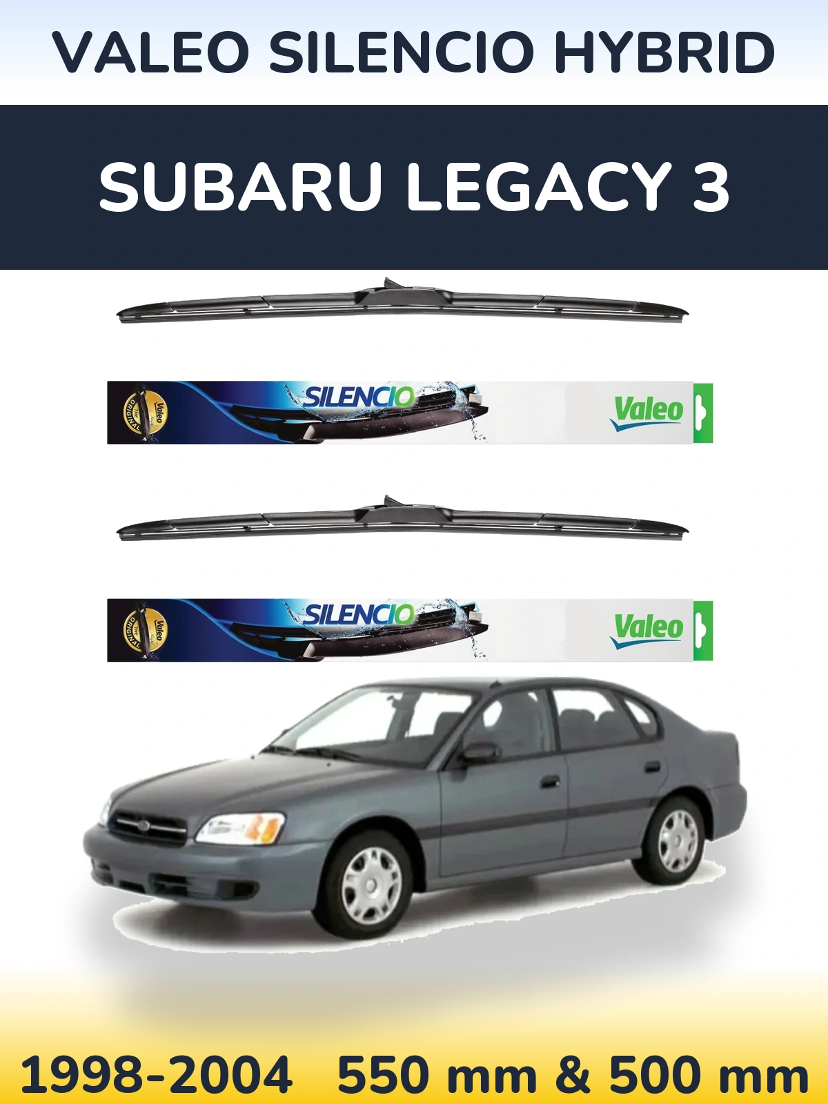 Torkarblad Valeo Silencio Hybrid för Subaru Legacy 3