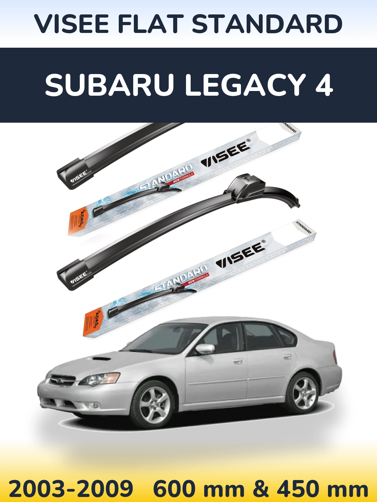 Torkarblad VISEE FLAT STANDARD för Subaru Legacy 4