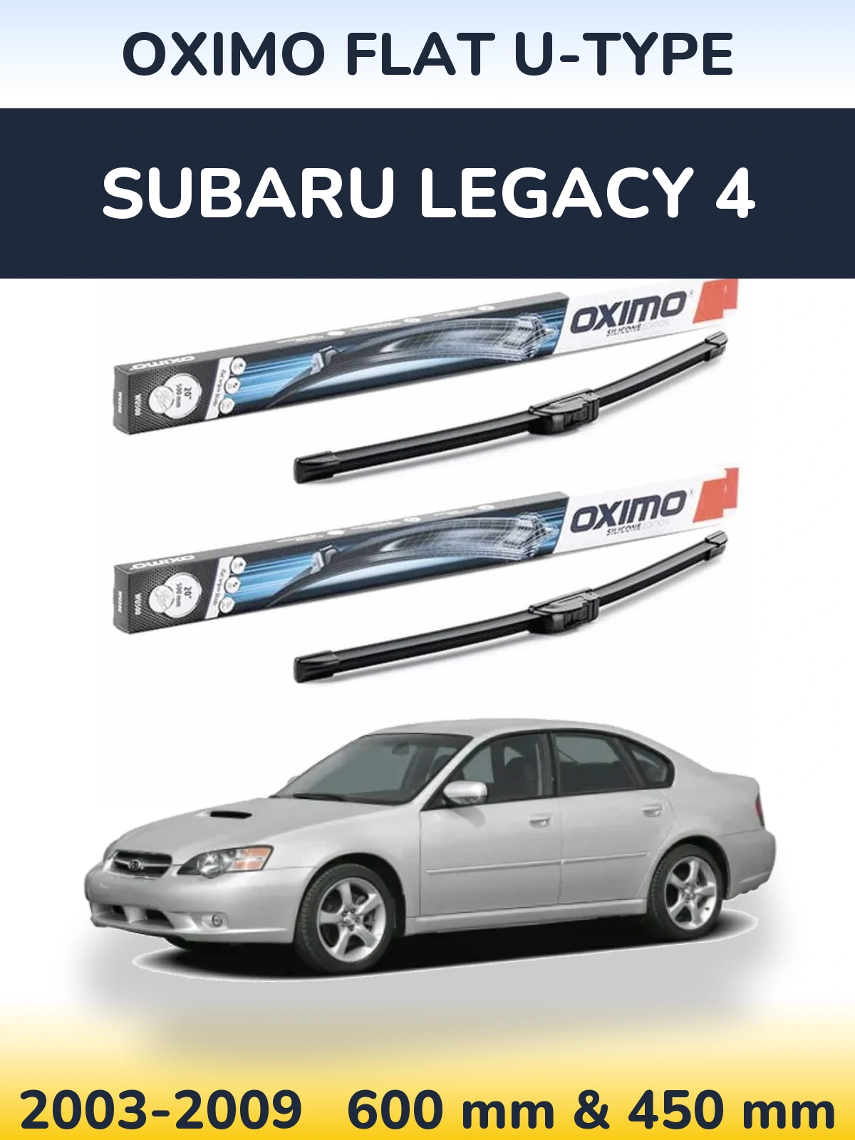Torkarblad Oximo Flat U-type för Subaru Legacy 4