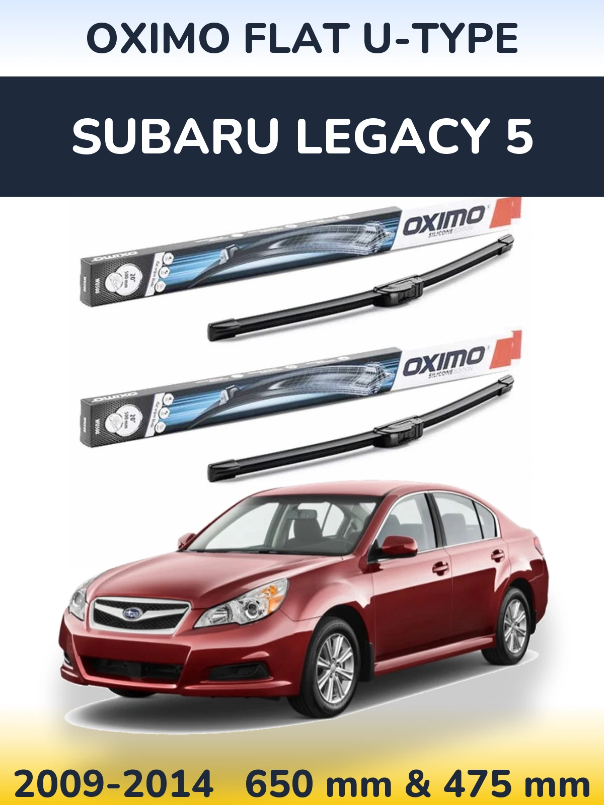 Torkarblad Oximo Flat U-type för Subaru Legacy 5