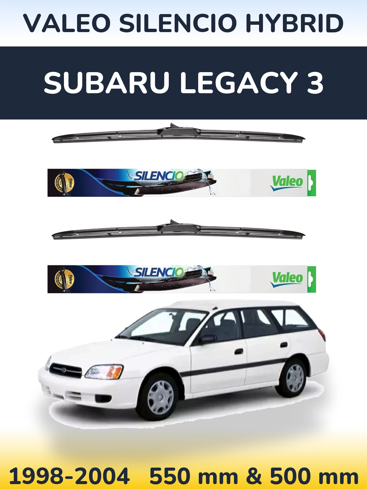 Torkarblad Valeo Silencio Hybrid för Subaru Legacy 3