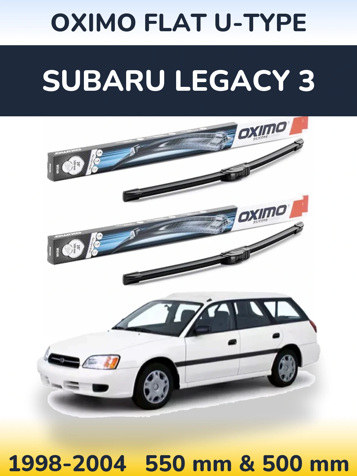 Torkarblad Oximo Flat U-type för Subaru Legacy 3