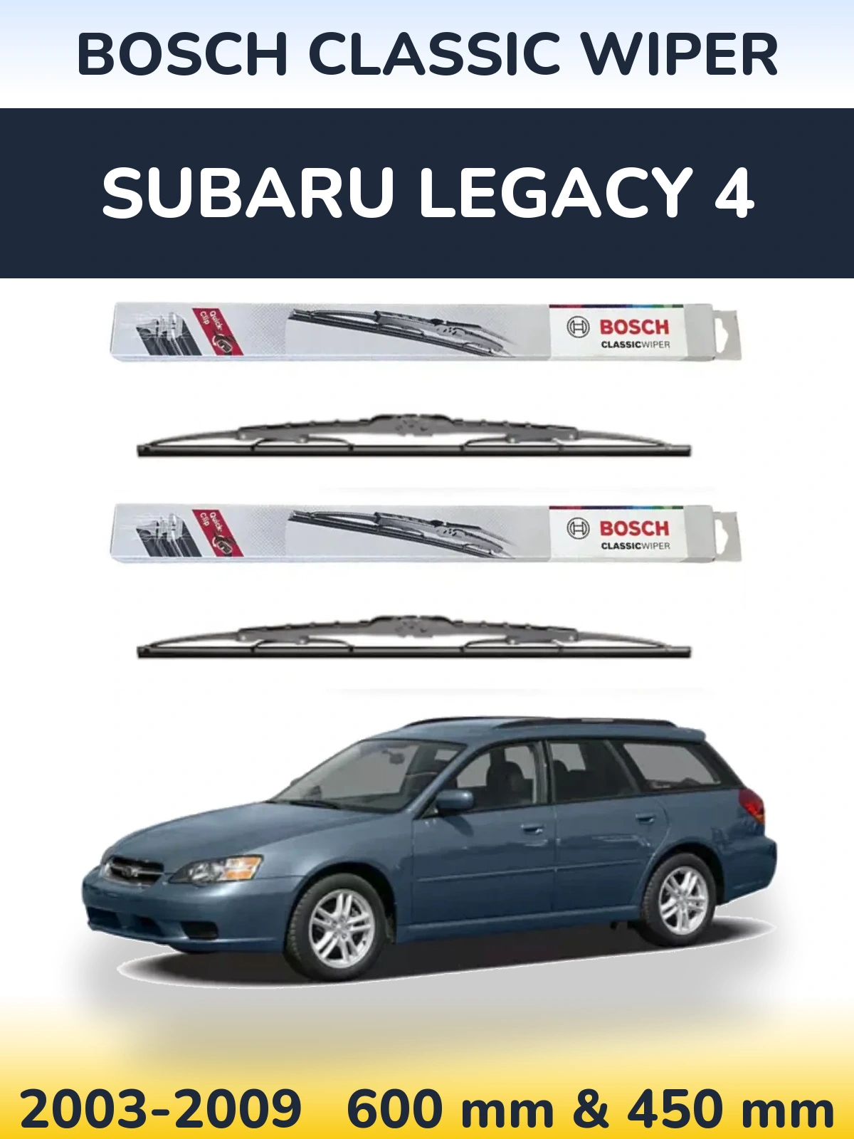 Torkarblad BOSCH Classic Wiper för Subaru Legacy 4