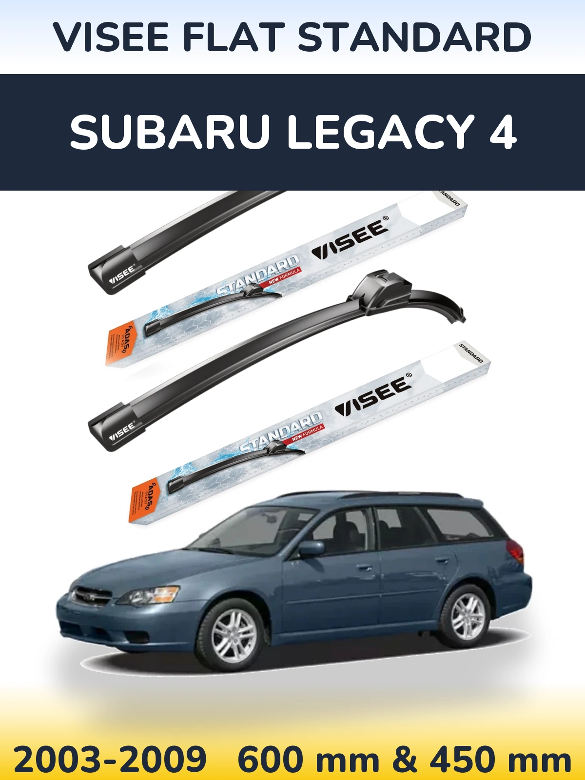 Torkarblad VISEE FLAT STANDARD för Subaru Legacy 4