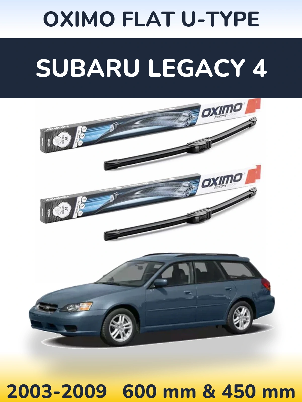 Torkarblad Oximo Flat U-type för Subaru Legacy 4