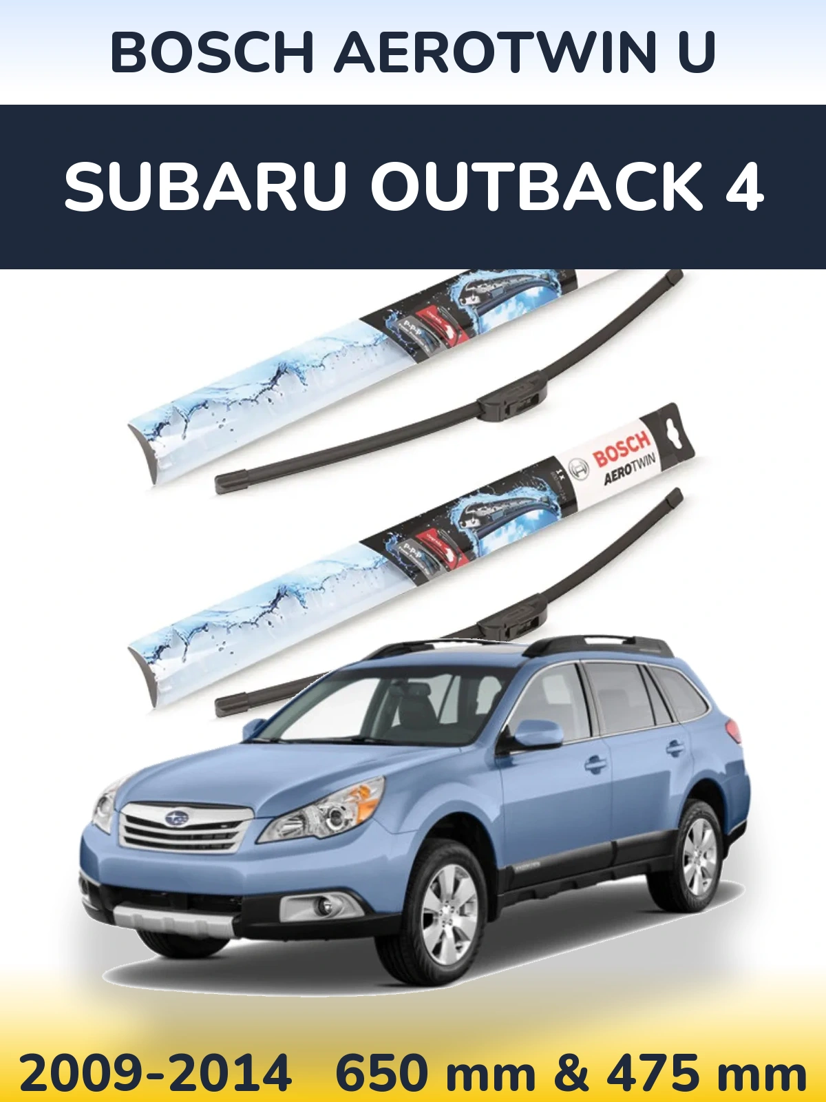 Torkarblad BOSCH AeroTwin U för Subaru Outback 4