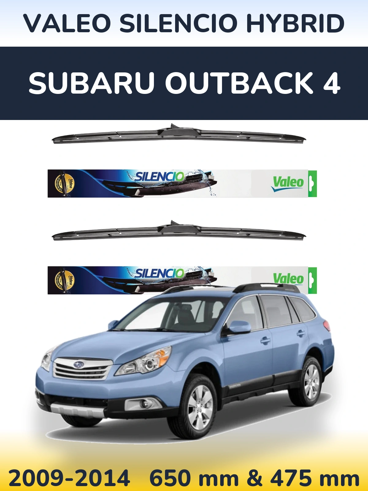 Torkarblad Valeo Silencio Hybrid för Subaru Outback 4