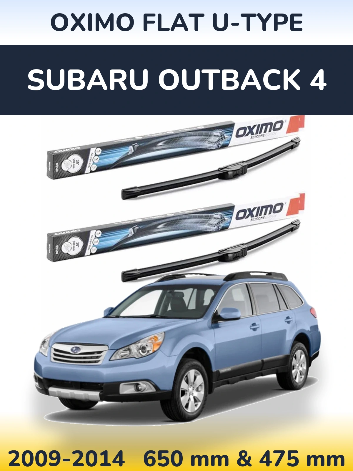 Torkarblad Oximo Flat U-type för Subaru Outback 4