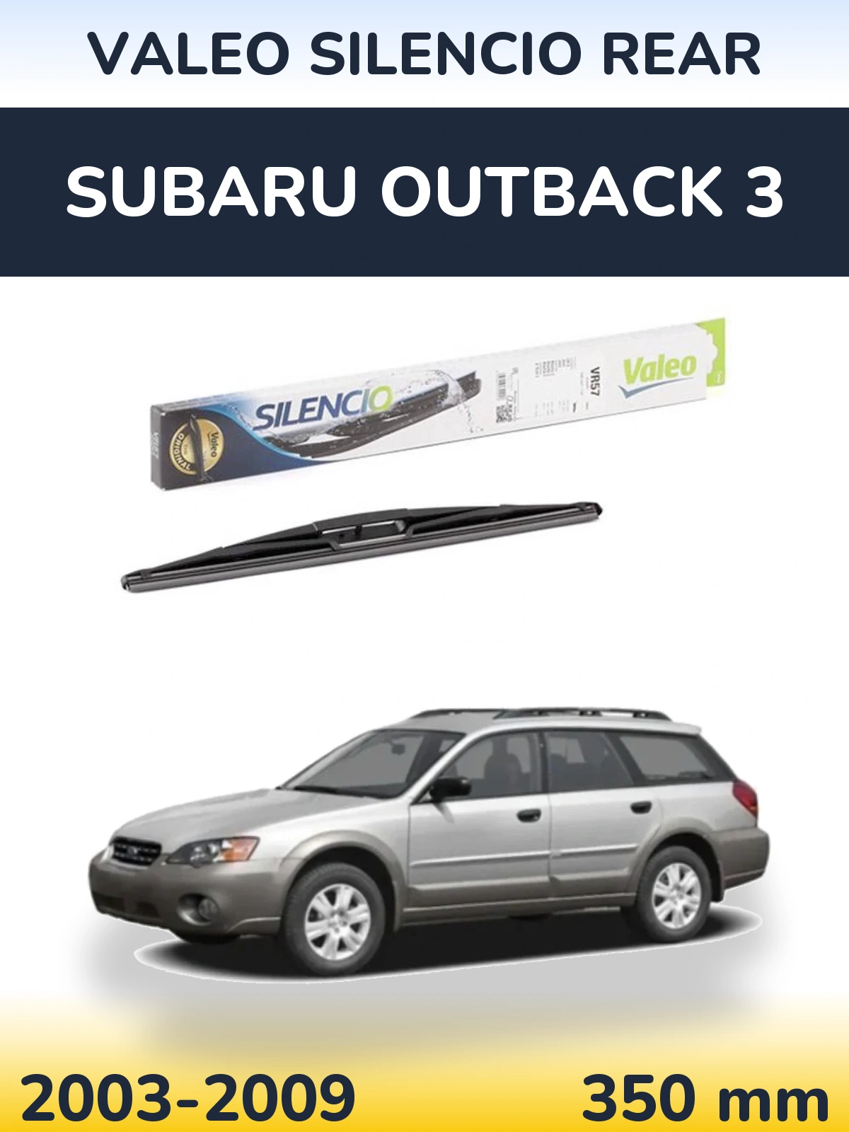 Torkarblad Valeo Silencio Rear för Subaru Outback 3