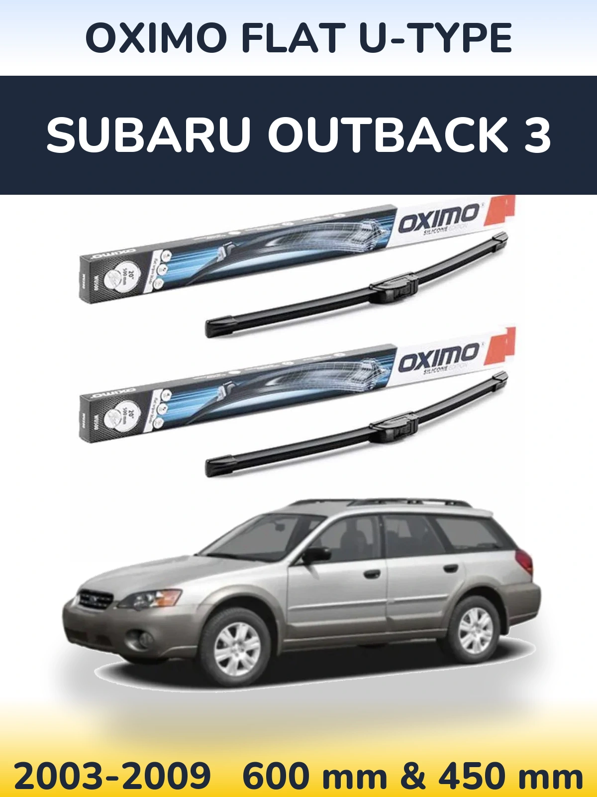 Torkarblad Oximo Flat U-type för Subaru Outback 3