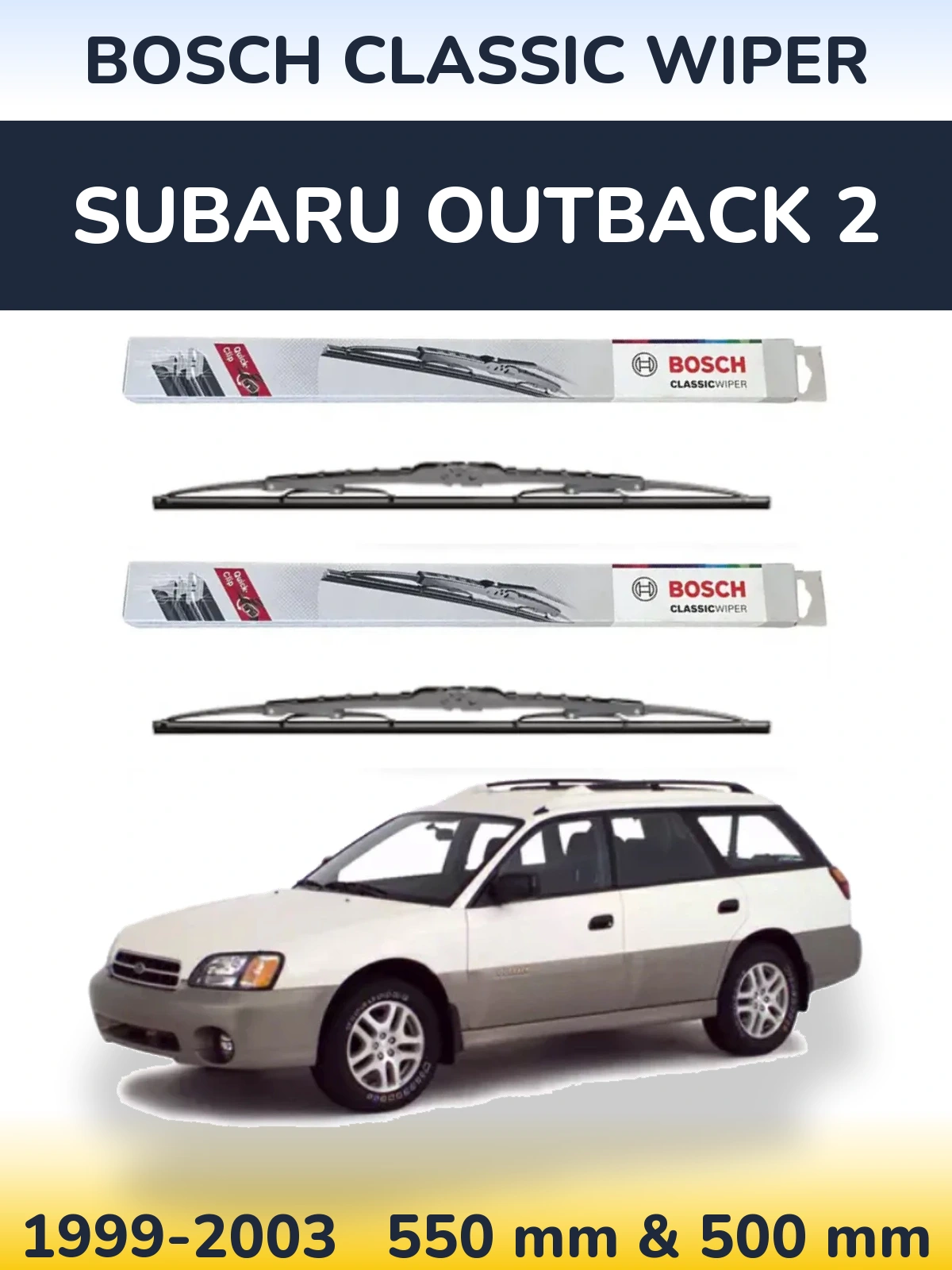 Torkarblad BOSCH Classic Wiper för Subaru Outback 2