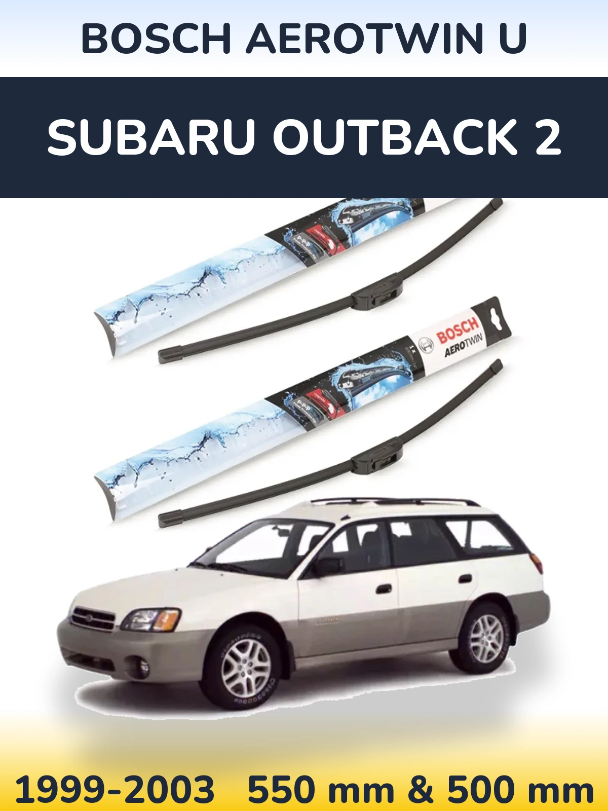 Torkarblad BOSCH AeroTwin U för Subaru Outback 2