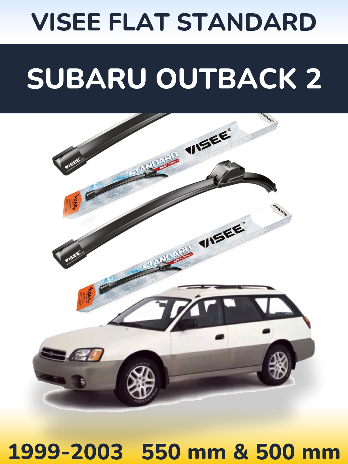 Torkarblad VISEE FLAT STANDARD för Subaru Outback 2