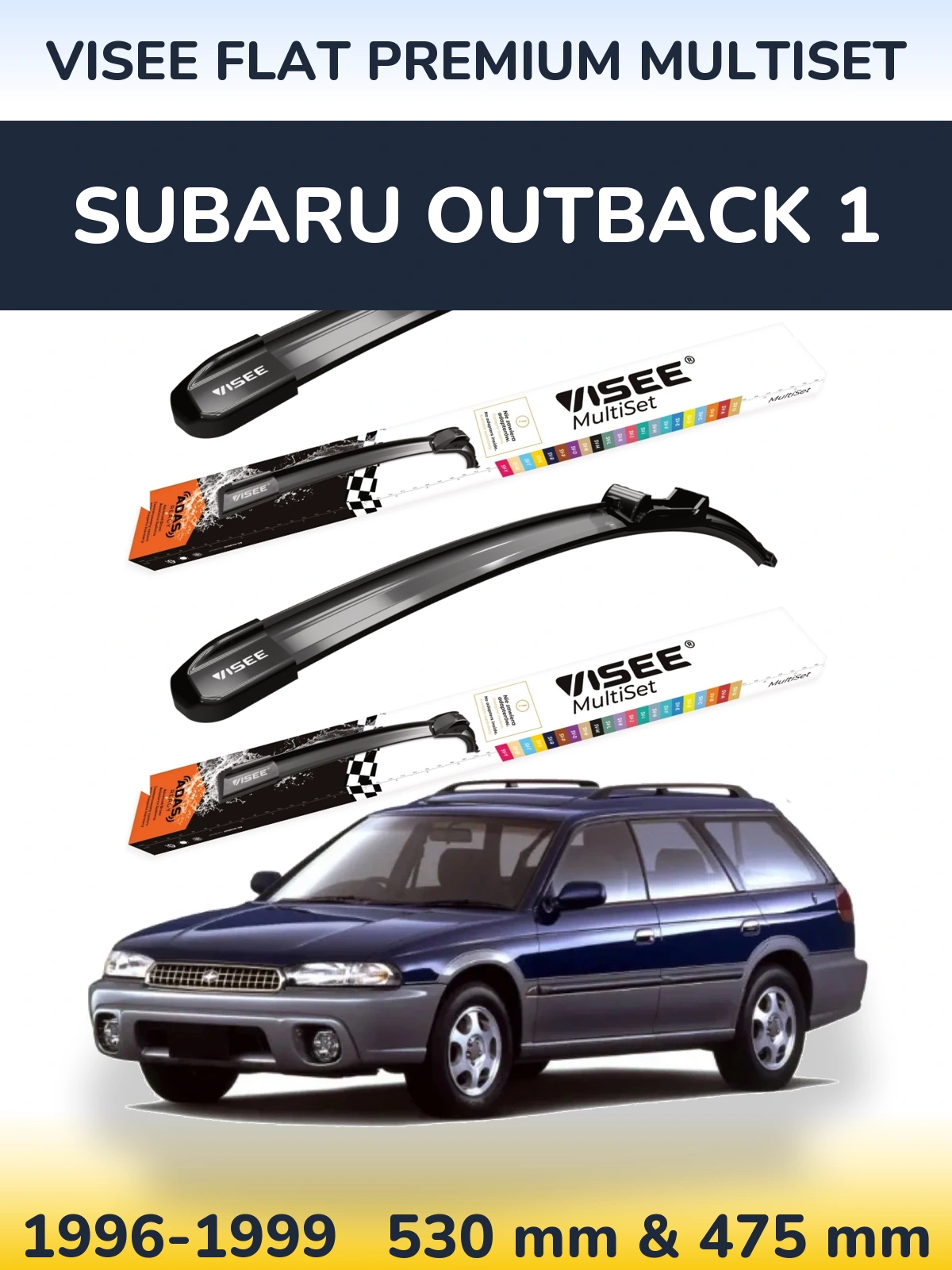 Torkarblad VISEE FLAT PREMIUM MultiSet för Subaru Outback 1
