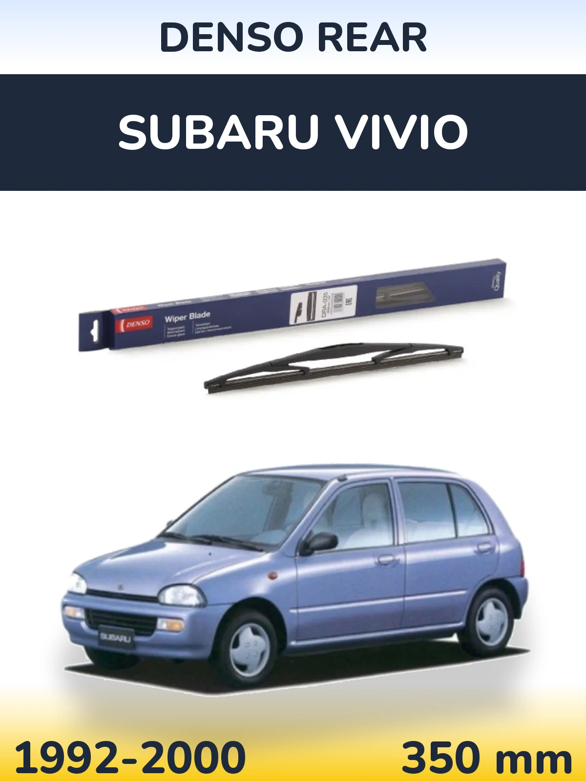 Rear wiper blade Denso Rear 350 mm for Subaru Vivio 1992-2000