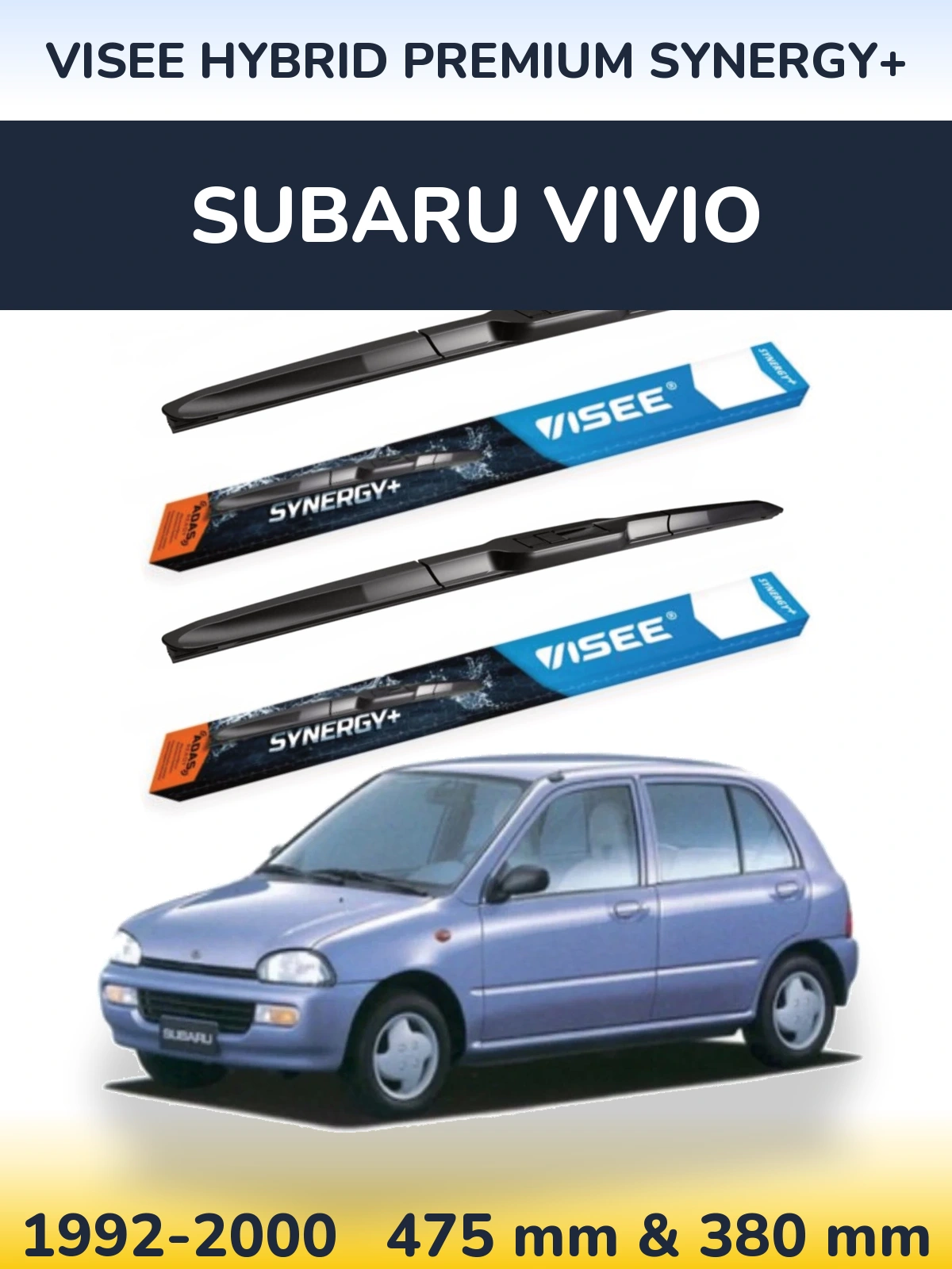 Torkarblad VISEE HYBRID PREMIUM SYNERGY+ för Subaru Vivio