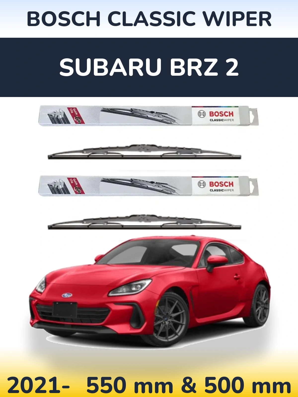 Torkarblad BOSCH Classic Wiper för Subaru BRZ 2