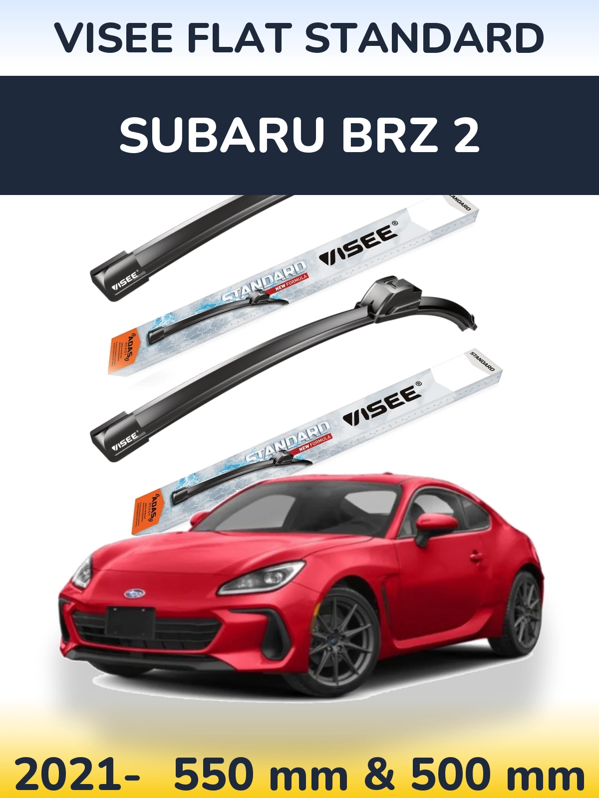 Torkarblad VISEE FLAT STANDARD för Subaru BRZ 2