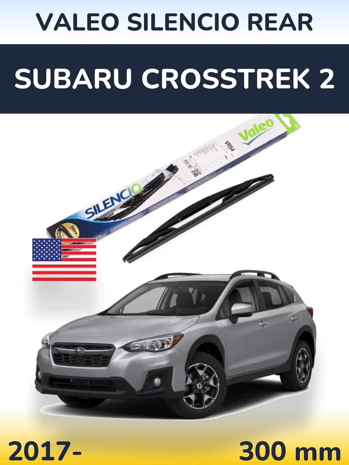 Задний дворник Valeo Silencio Rear 300 мм для Subaru Crosstrek 2 2017-2026