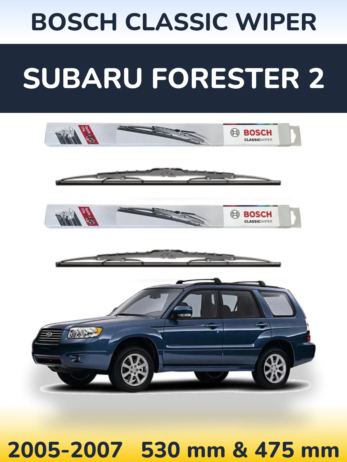 Torkarblad BOSCH Classic Wiper för Subaru Forester 2