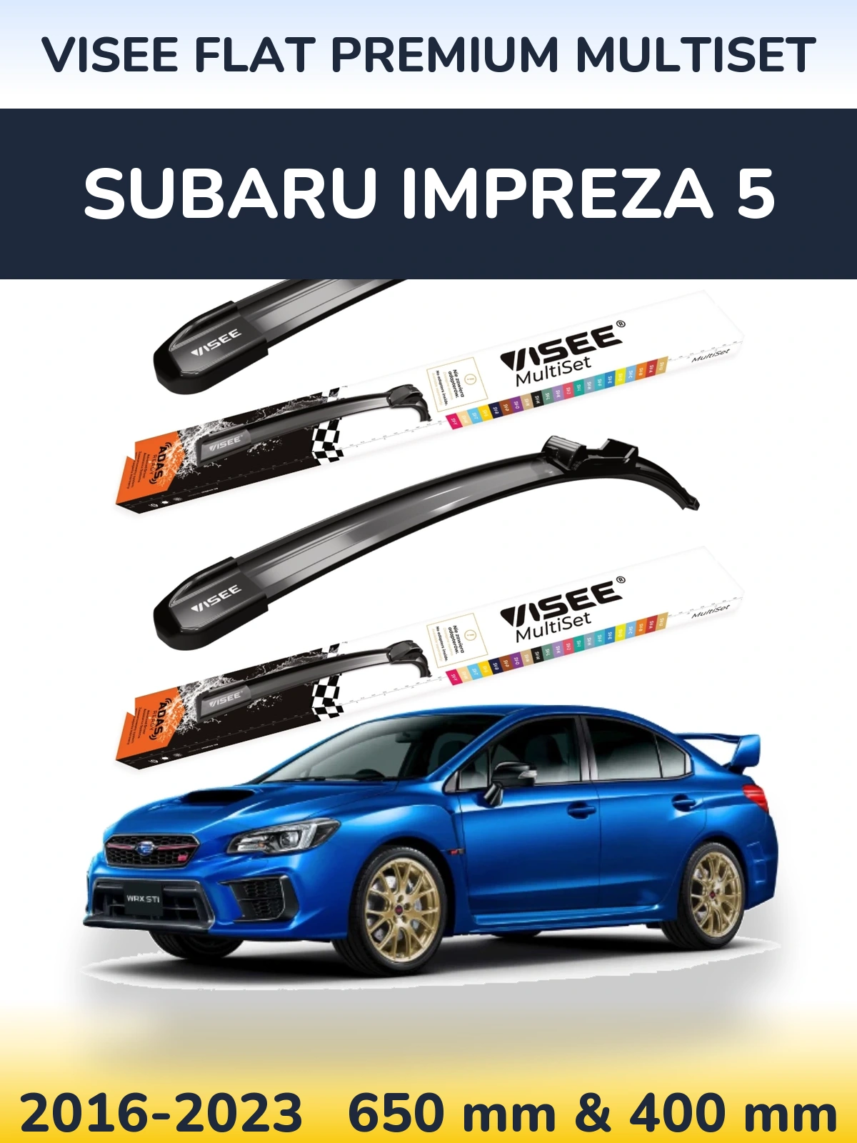 Torkarblad VISEE FLAT PREMIUM MultiSet för Subaru Impreza 5