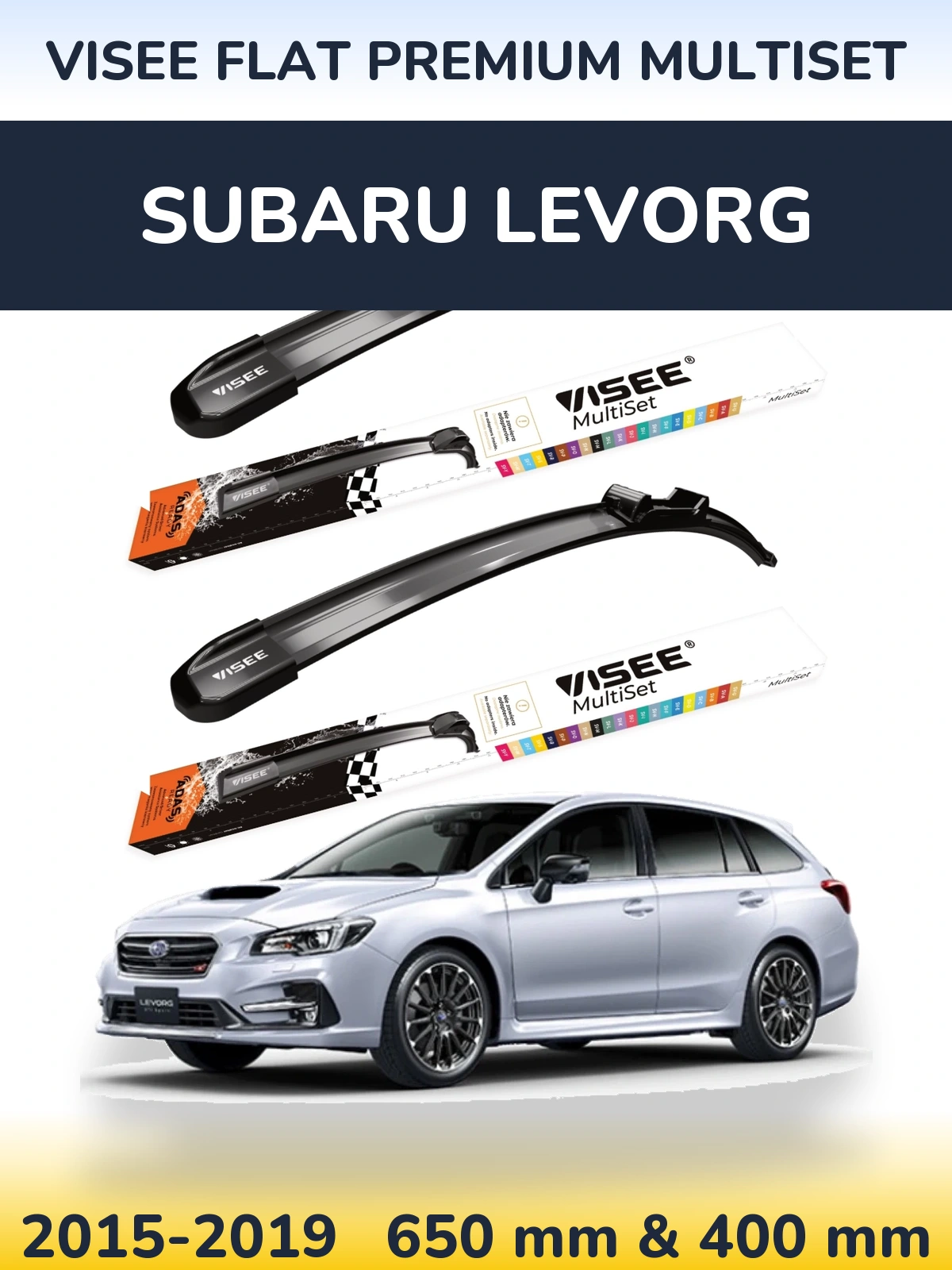 Torkarblad VISEE FLAT PREMIUM MultiSet för Subaru Levorg