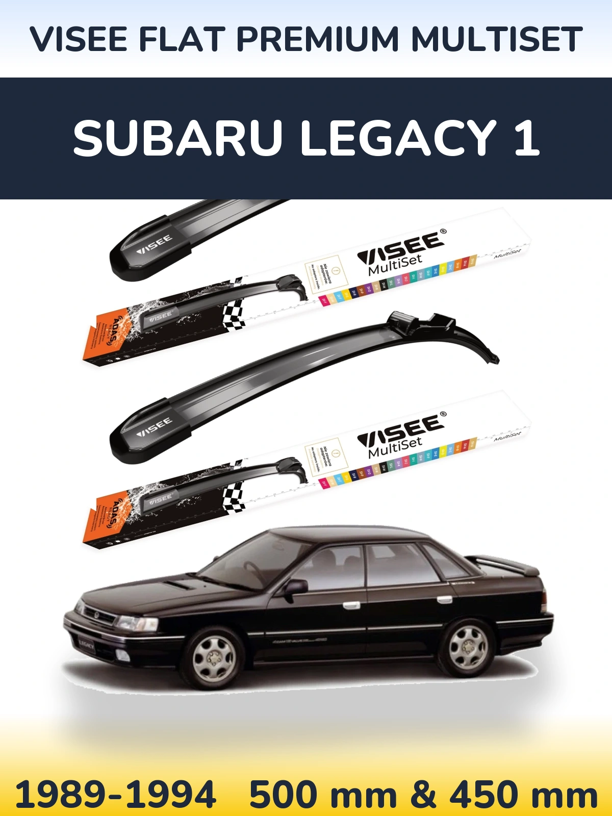 Torkarblad VISEE FLAT PREMIUM MultiSet för Subaru Legacy 1